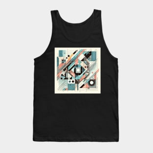 Geometric Harmony: Bold and Minimalist Fusion Tank Top